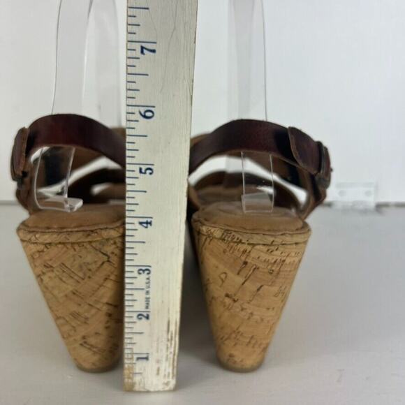 Born Sandals Womens Size 9 40 Emmy Quarter Brown Leather Wedge Platform Shoe - Picture 11 of 11